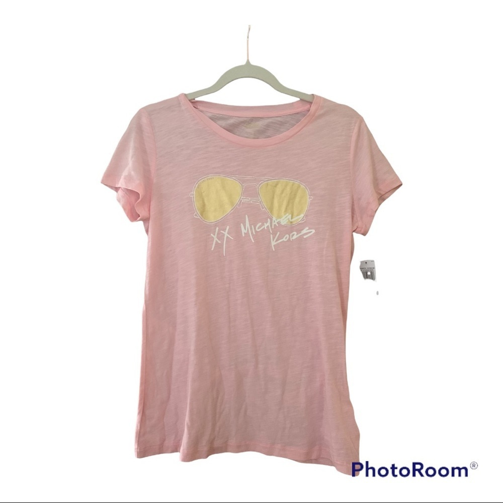 NWT Michael Kors sunglasses pink tshirt size women’s M